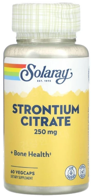 쏠라레이 스트론튬 시트레이트 250mg 60 베지캡슐, 1개, 60정 - 쿠팡