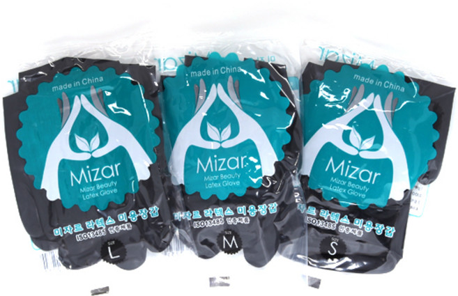 미짱 미자르블랙 미용장갑 검정 동광 염색 고무 라텍스 장갑, 미자르 블랙장갑 소(S), 1개