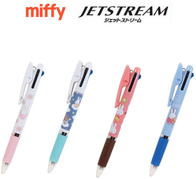 미츠비시 유니 미피 캐릭터 제트스트림 3색볼펜 4종세트