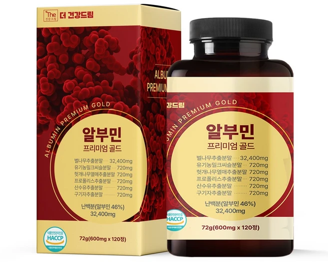 더건강드림 알부민 프리미엄 골드, 1개, 120정 - 쿠팡
