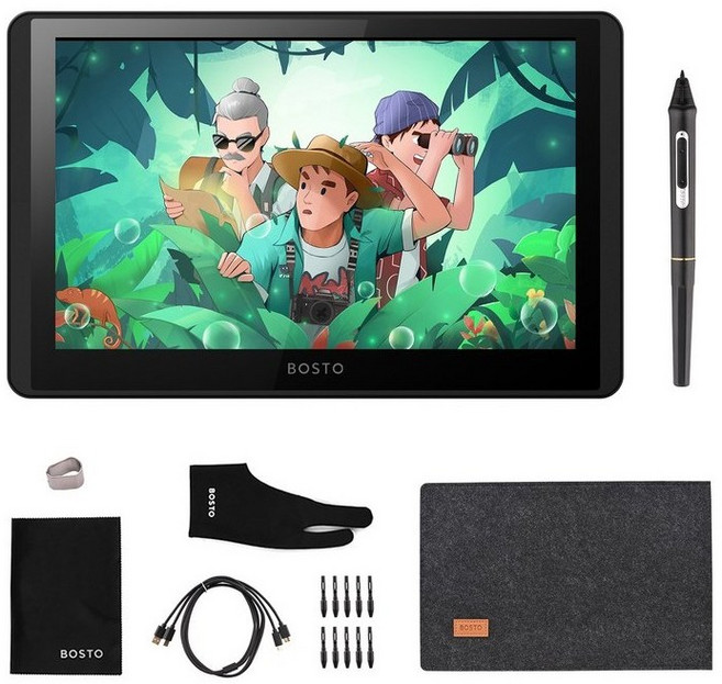 BOSTO 디지털 액정 타블렛 BT-12HD 드로잉패드 12인치, 500GB, BT-12HD가 기본구성