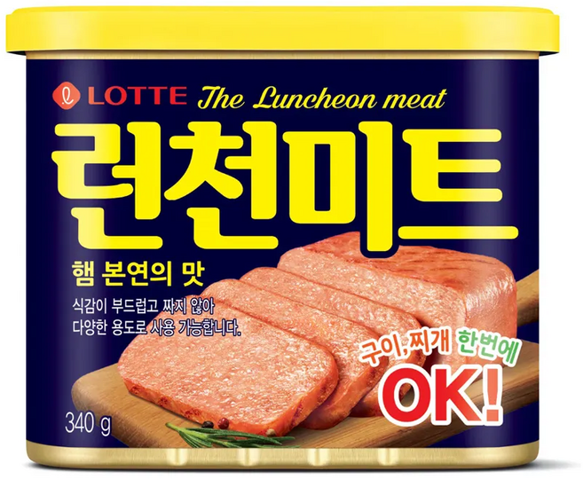 樂天 LOTTE 原味豬肉午餐肉, 340g, 1罐