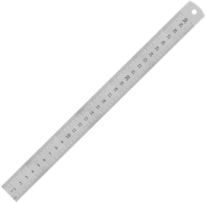 스텐레스 직자 300mm 철자 스틸자 A타입 30cm - 두께 0.35mm, 1개, 실버