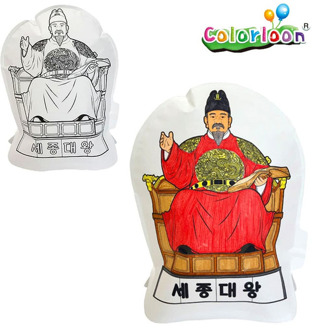 색칠공부 체험키트 세종대왕 훈민정음 (5인) 역사교육 만들기 미술놀이 교과연계 한글교육
