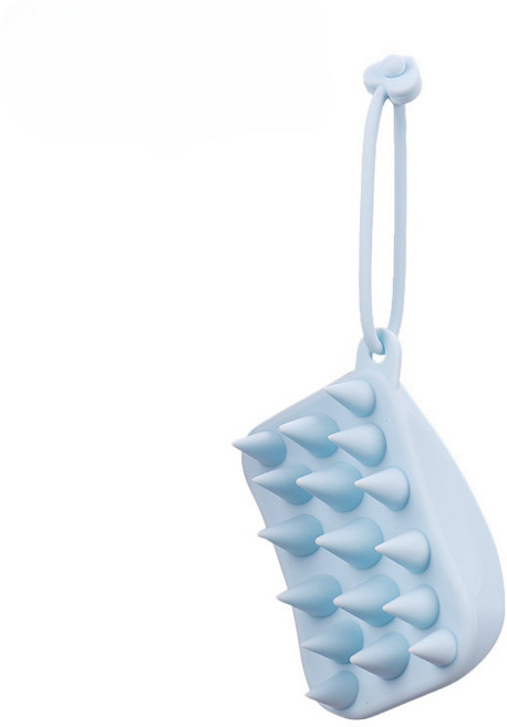 두피 마사지 샴푸 브러시 두피 청결 가려움 해소 헤어 케어, 1개, 파란색