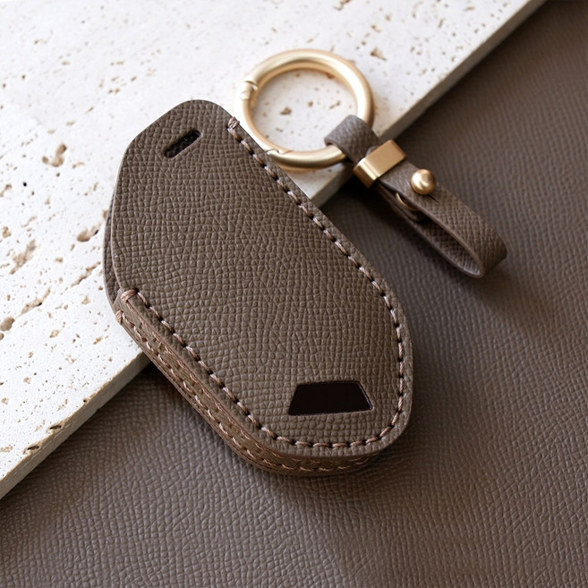 트니르 기아 호환 차 키케이스 더뉴 쏘렌토 스포티지 카니발 더뉴 K5 EV6 EV3 K8 신형 7버튼 9버튼 천연 소가죽 + 키링 키홀더 선물박스, 기아R타입(9버튼), 카푸치노