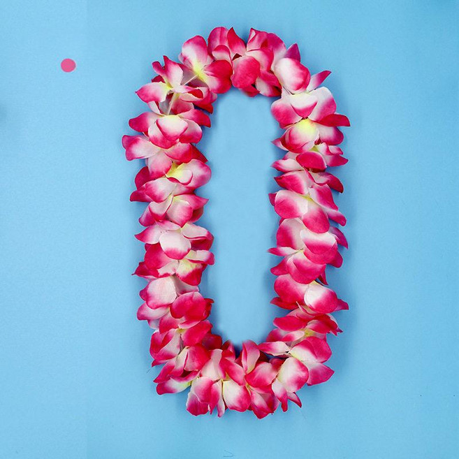 진심글로벌 해병대수료식꽃목걸이 해병대꽃목걸이, 1m 두꺼운 꽃다발 핑크