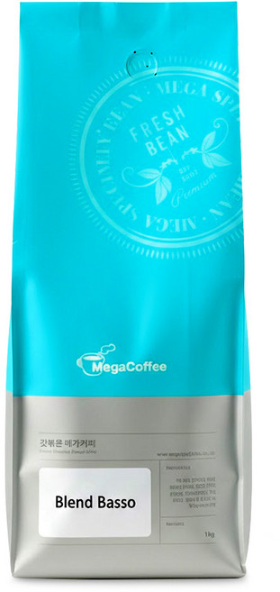 갓볶은메가커피 바쏘 에스프레소 블렌드 (구수한 맛) 1kg, 1개, 홀빈(분쇄안함)