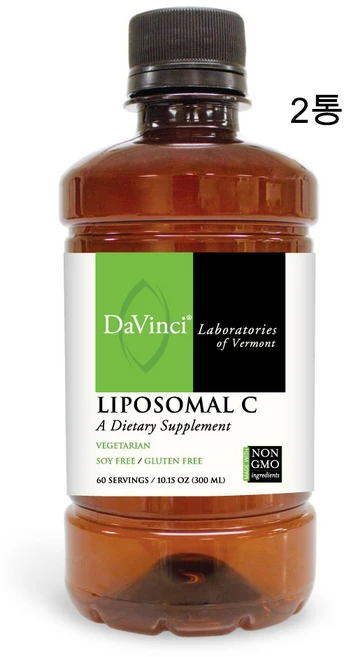 다빈치랩 리포조말 비타민C 액상형 1250mg 300ml 2통 120회분 - 쿠팡