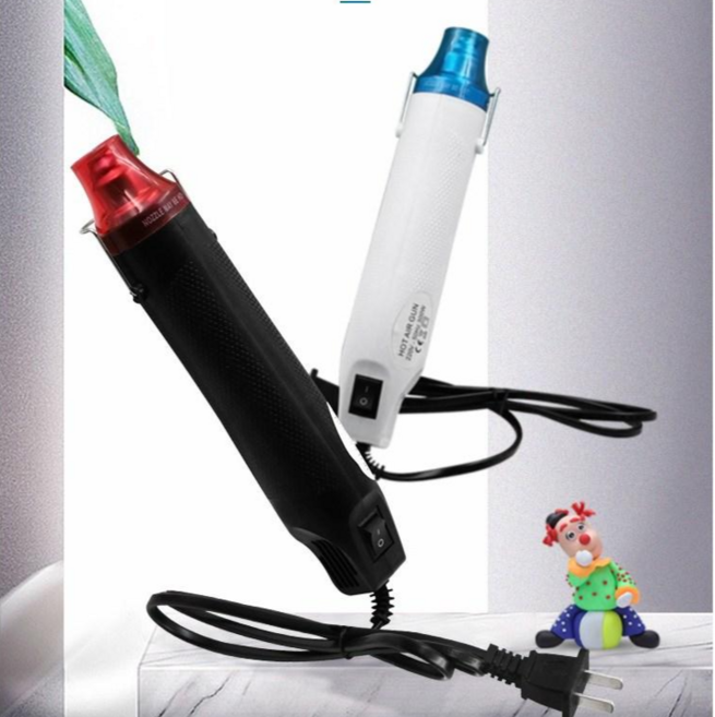 手持式熱風槍 DIY橡皮章凸粉浮雕熱縮膜工具, 1個, 黑色