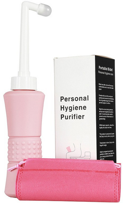 攜帶式沖洗罐 - 私密處沖洗器 生理期/產後清潔適用, 藍色，附收納袋, 單純送貨商品