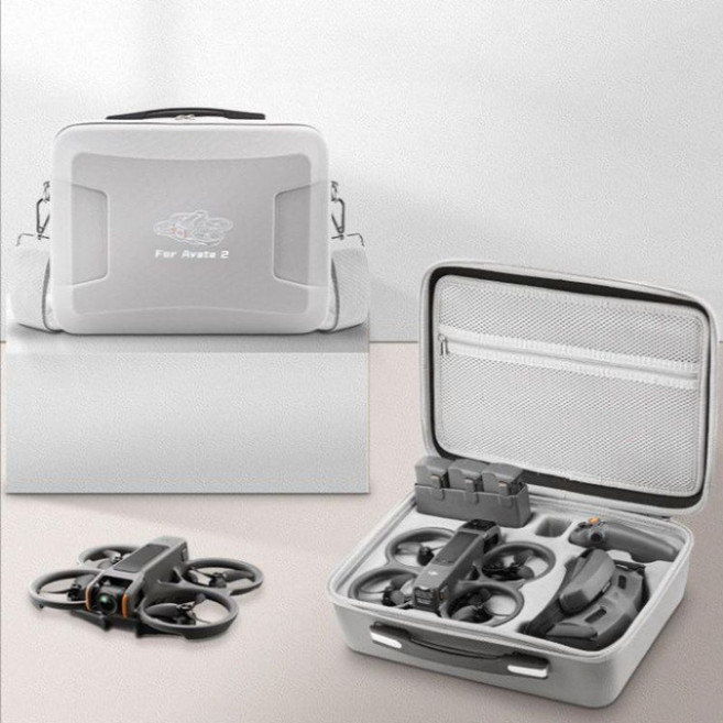 DJI 아바타360 가방 휴대용 드론 안티 드롭 케이스 플라잉 고글 보관 파우치 크로스백, Avata360 플라잉 세트 가방 - 문라이트 그레이