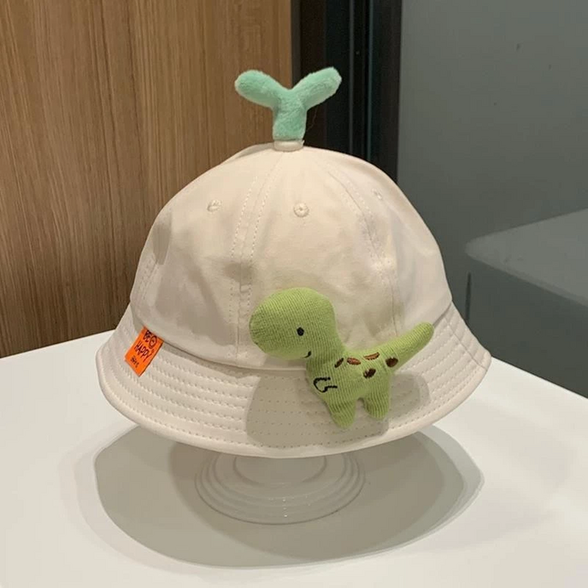 兒童恐龍造型漁夫帽 橘色