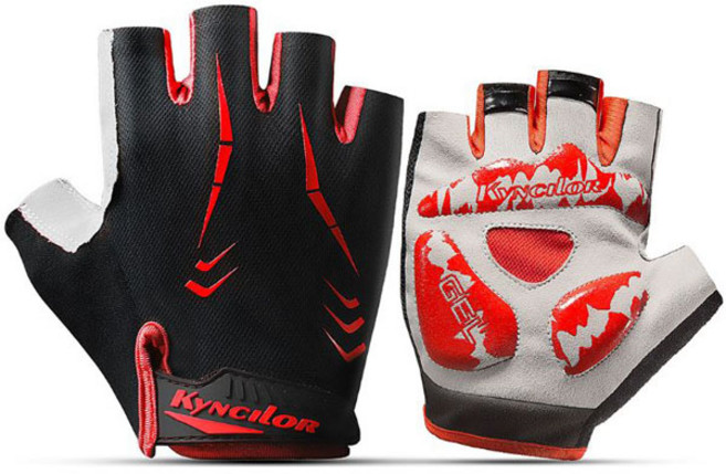 make speed 킨실러자전거반장갑, 블랙레드, 1개