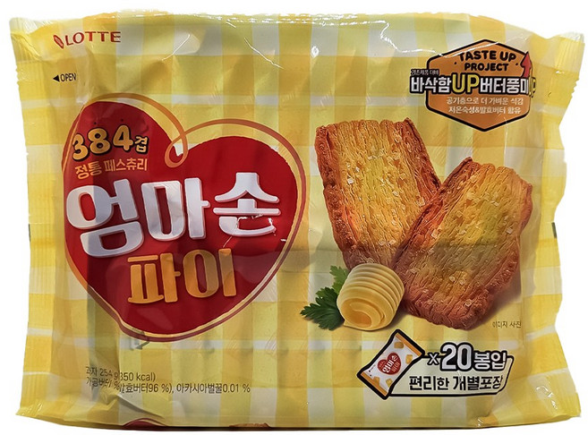 롯데 엄마손 파이, 254g, 4개