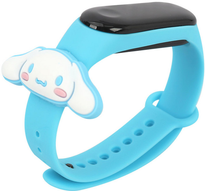 산리오 캐릭터 시나모롤 쿠로미 마이멜로디 디지털 전자시계 실리콘 미밴드 손목 시계 아동 여아