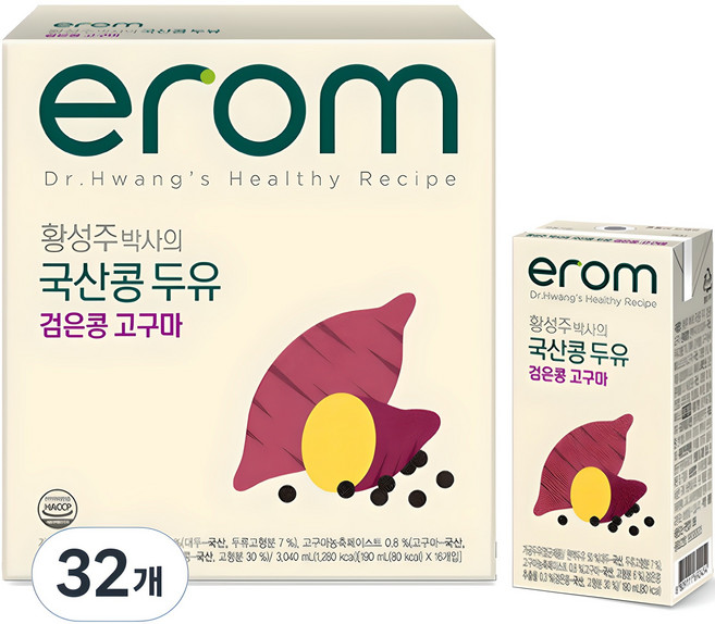 이롬 황성주박사의 국산콩 두유 검은콩 고구마, 2개, 3.04L