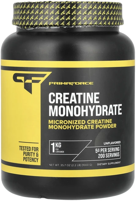 새해 건강을 선물하세요 Primaforce 크레아틴 일수화물 무맛 1000g(2.2lbs) 특별관리진행, Primaforce크레아틴일수화물무맛1000g22lbs, 1kg, 1개 - 쿠팡