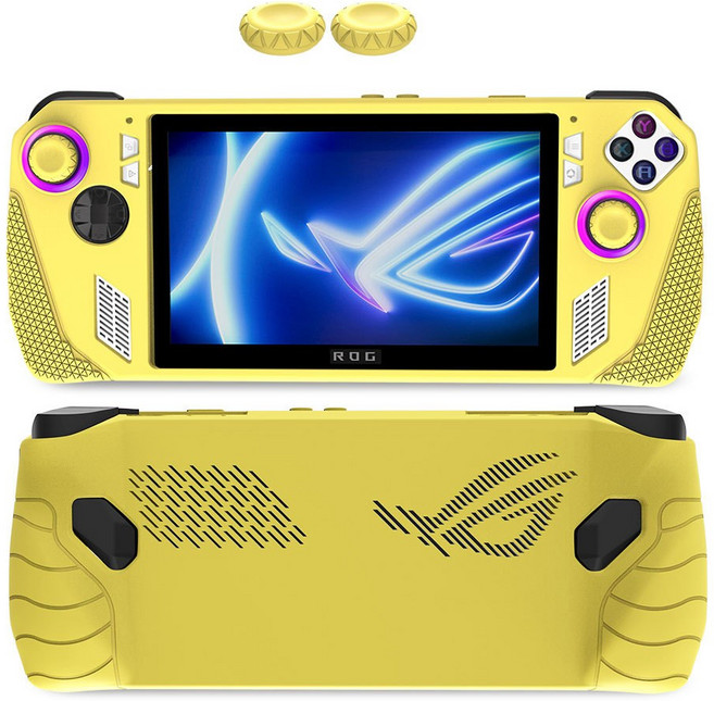 로그 엘라이 Rog Ally 케이스 슬림 실리콘커버, 옐로우, 1개