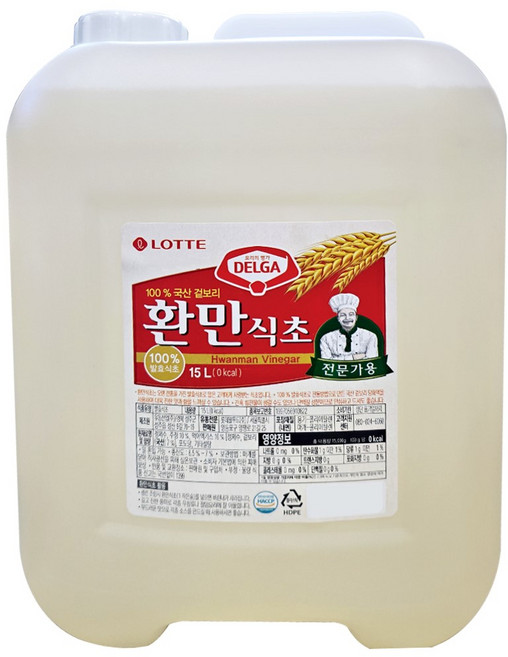 발효 환만식초 백식초 대용량 말통, 1개, 15L