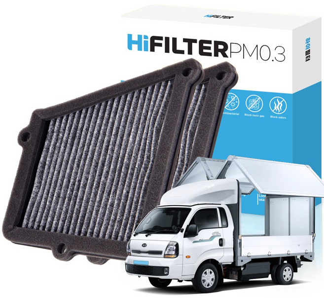 2+1 하이필터 PM 0.3 기아 자동차 봉고3 활성탄 에어컨필터, 3개, 봉고III EV (PU EV) HI-P116