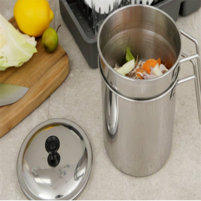 오늘도샵 스텐 음식물 쓰레기통 스텐음식물쓰레기통물빠짐형