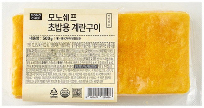 초밥용계란구이 모노쉐프 500g, 3개