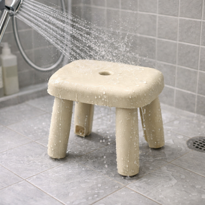 제이엘 다용도 목욕의자 욕실 샤워 의자, 마카롱 옐로우