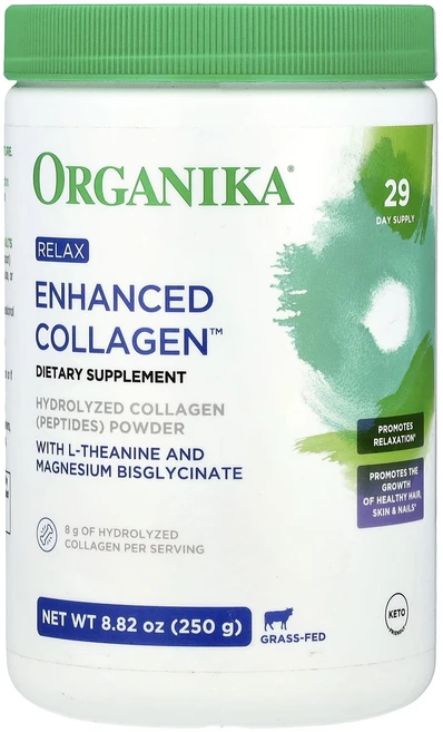 Organika Enhanced Collagen™ Relax 250g(8.82oz), OrganikaEnhancedCollagenRelax2, 250g, 1개 - 쿠팡