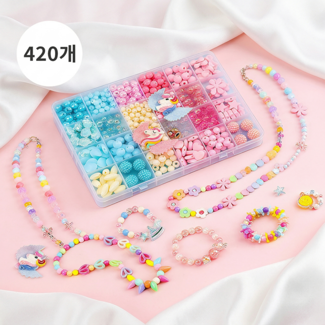 MISI 귀여운 DIY 악세사리 재료 세트, 1개, 핑크