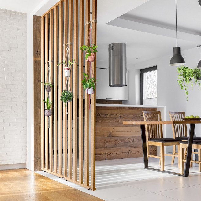 우드톡 1+1 스트라이프 가벽파티션 기본타입 + 연결타입 공간분리 셀프 인테리어 가림막파티션, 기본타입_328+연결타입_384, 오크