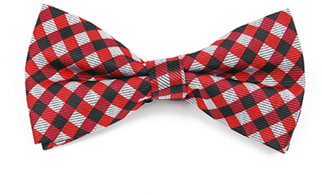 RV018 레드블랙체크 나비넥타이 보타이 정장 캐쥬얼 남자악세사리 자동넥타이