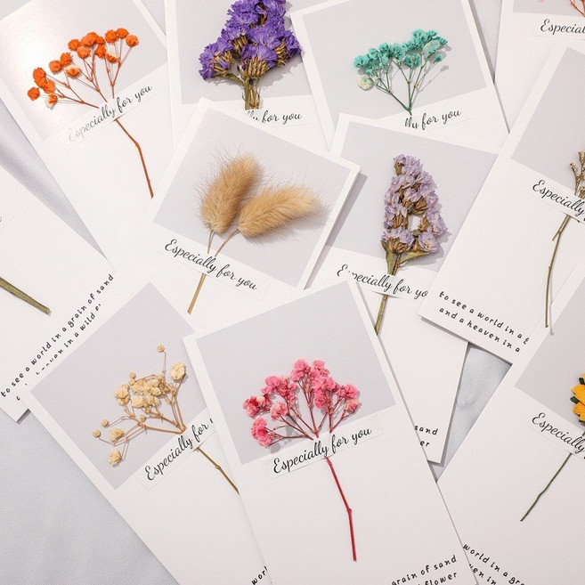 迷你花束 小清新迷你乾燥花束 畢業花束 婚禮小禮物 教師節花束, 乾燥花卡片隨機出