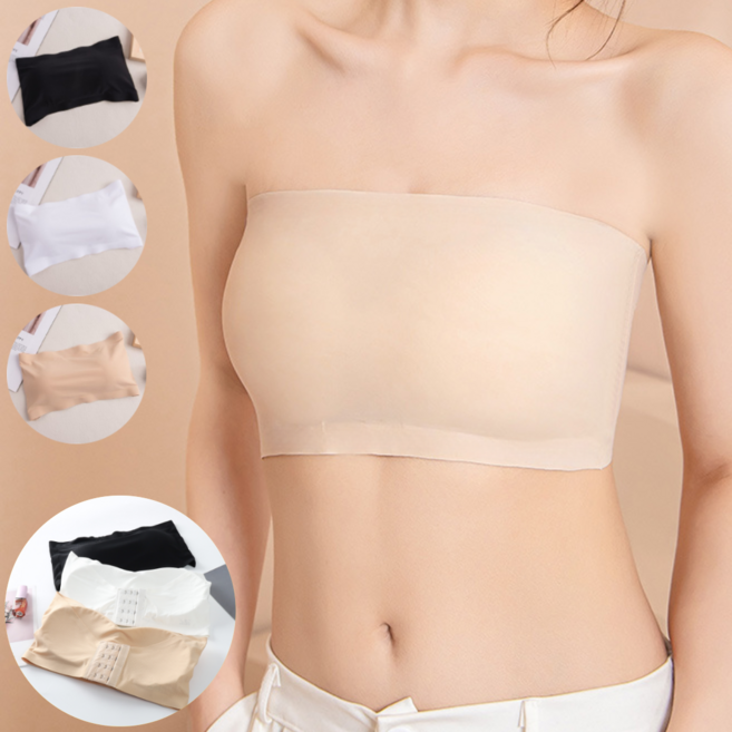 브이럽스 튜브탑 심리스 끈없는 브라 탑