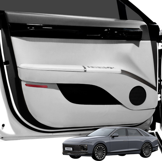 루젠 디 올 뉴 그랜저 GN7 도어커버 가죽, 조수석 2열, 라이트그레이