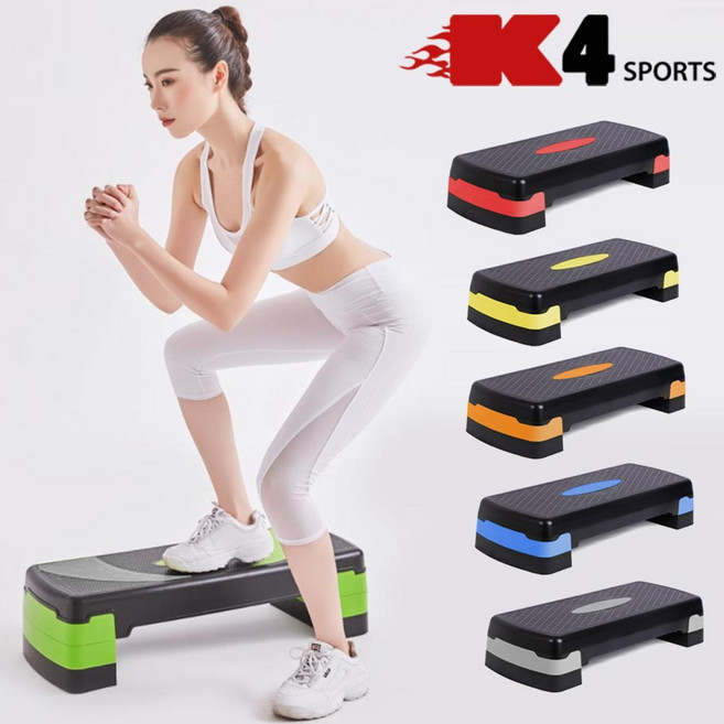 K4스포츠아몸디 K4-86 스텝박스 2단 계단운동기구 에어로빅 다이어트계단운동, 그레이