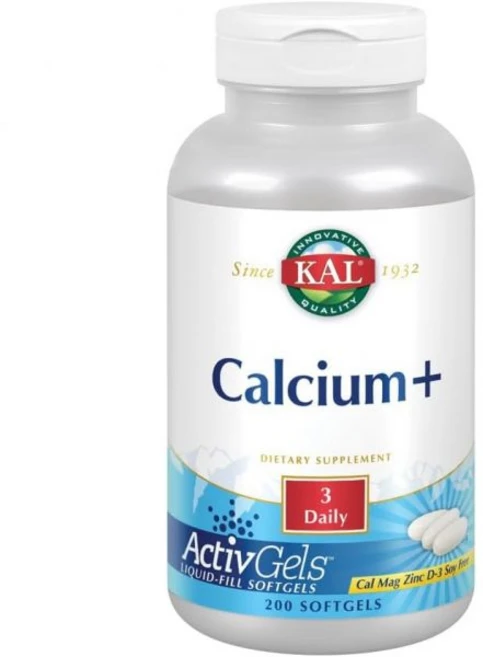 KAL Calcium Plus Softgels - 1000mg per Serving Calcium Magnesium Zinc & D3 Supplement for Men, 1개, 200정 - 쿠팡