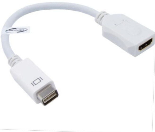 화이트 dc h1 mini dvi to hdmi 변환 젠더 구형 노트북 화면 출력 어댑터 영상기기연결 미니dvi젠더 1080p해상도