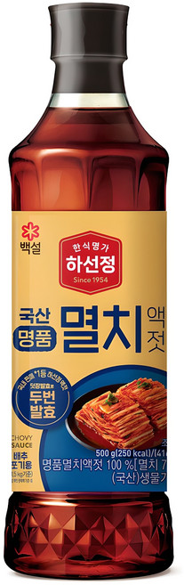 하선정 국산 명품 멸치액젓, 500g, 1개