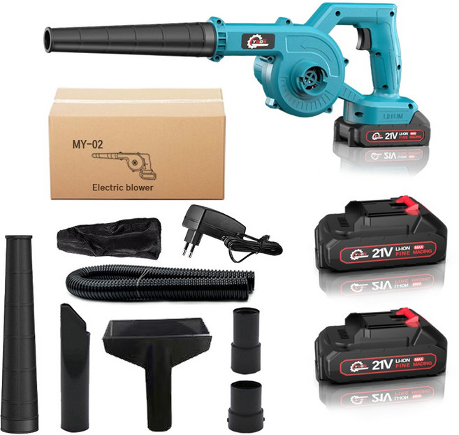 YUON 무선 송풍기 블로워 고출력 충전식 전동 제설 낙엽 세차, 1개