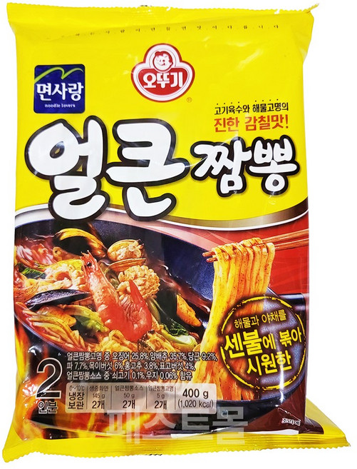 오뚜기 면사랑 얼큰 짬뽕, 1개, 400g