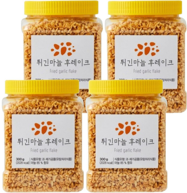 튀긴마늘 후레이크, 300g, 4개