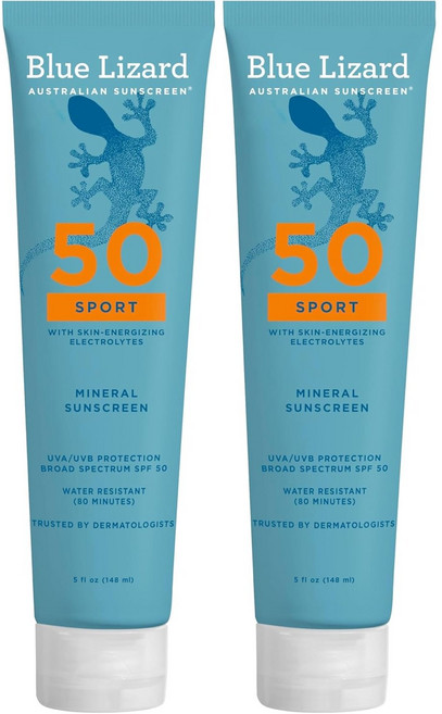 Blue Lizard 블루 리저드 미네랄 선크림 SPF50 무향 스포츠 선크림 148ml 2팩