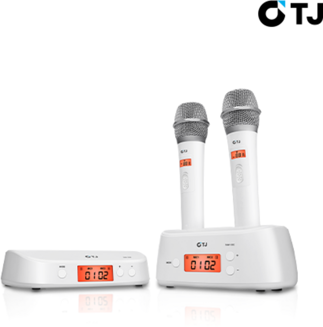 TJ 태진미디어 TMW-100 프리미엄 고성능 무선 마이크 채널 78개, 화이트