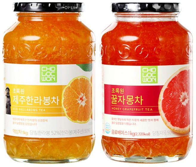 초록원 제주한라봉차 +꿀자몽차 (2kg), 2kg, 1개입