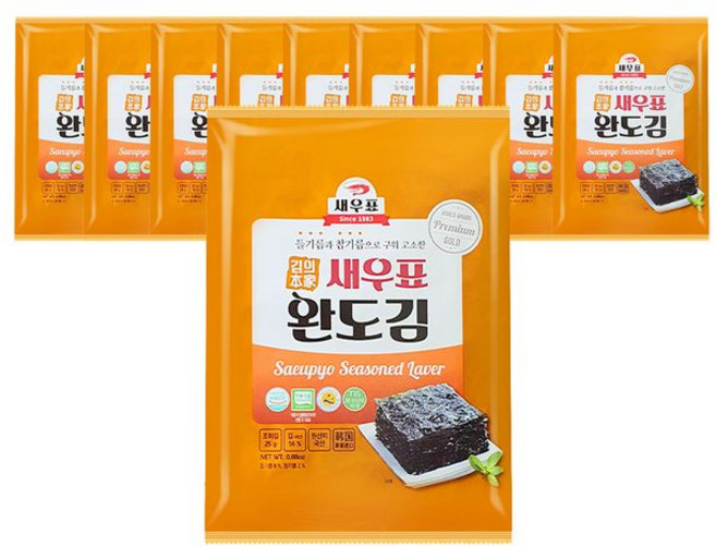 새우표 완도 오리지널 전장김(OS-02), 25g, 10개
