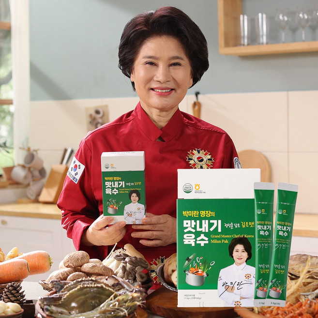 박미란명장 맛내기육수 60포 120포 분말 스틱 가루, 60개, 3.3g