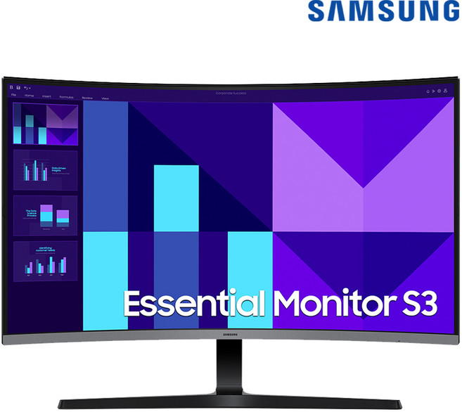 삼성전자 에센셜 커브드 모니터 S39GD 곡면 주사율 100Hz, LS32D390GAKXKR, 80.1cm