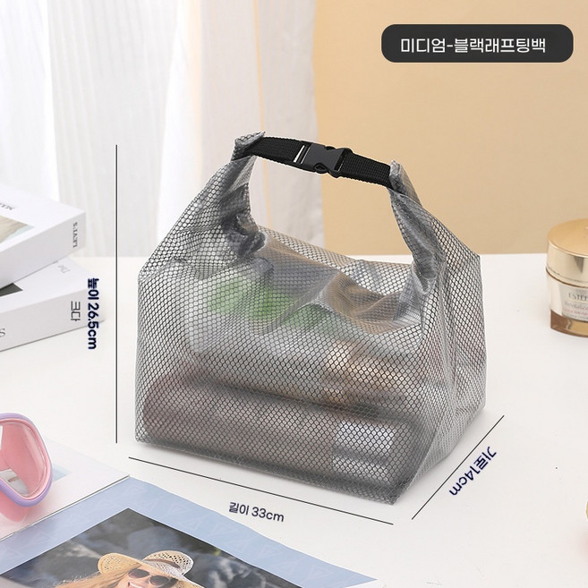 수영 방수 가방 여행용 방수 파우치 드라이백 야외 물놀이 수납 가방, 블랙