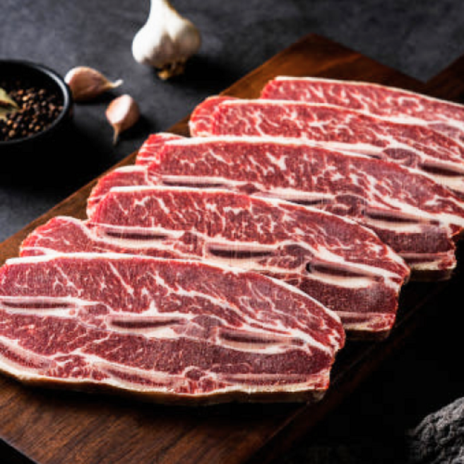 [정담옥] LA갈비 미국산 선물세트 LA꽃갈비 2kg 수입 소고기 구이용, 1세트